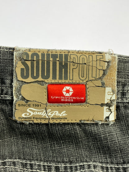 【中古品】【メンズ】 SOUTHPOLE サウスポール DENIM PANTS デニム パンツ ボトムス ジーパン 157-260830-hu-50-min サイズ：38 カラー：ブラックインディゴ 万代Net店