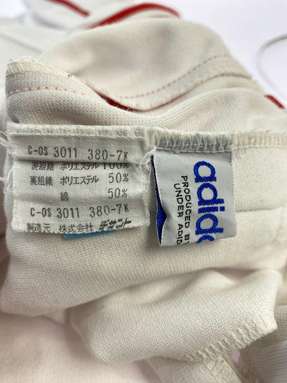 【中古品】【メンズ】 ADIDAS アディダス 70-80S TRACK PANT 70年代 80年代 トラック パンツ ボトムス ジャージ 157-260830-hu-47-min サイズ：表記なし 不明 カラー：ホワイト/レッド 万代Net店