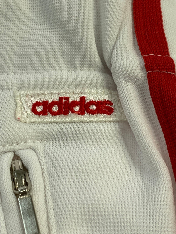 【中古品】【メンズ】 ADIDAS アディダス 70-80S TRACK PANT 70年代 80年代 トラック パンツ ボトムス ジャージ 157-260830-hu-47-min サイズ：表記なし 不明 カラー：ホワイト/レッド 万代Net店