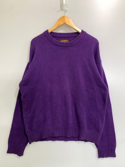 【中古品】【メンズ】 EDDIE BAUER エディー バウアー 80-90S KNIT 80-90年代 ニット セーター 長袖 ロングスリーブ 146-260827-hu-25-min サイズ：L カラー：パープル 万代Net店