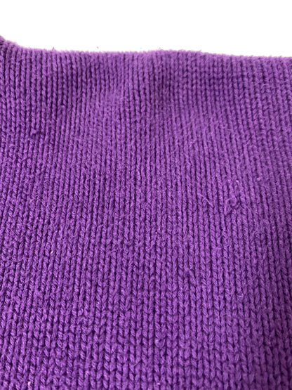 【中古品】【メンズ】 EDDIE BAUER エディー バウアー 80-90S KNIT 80-90年代 ニット セーター 長袖 ロングスリーブ 146-260827-hu-25-min サイズ：L カラー：パープル 万代Net店