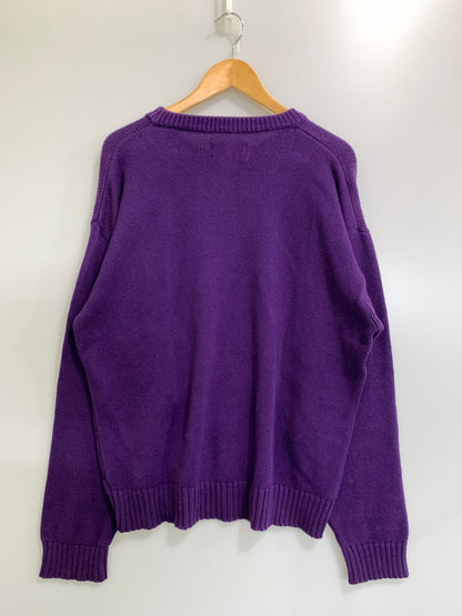 【中古品】【メンズ】 EDDIE BAUER エディー バウアー 80-90S KNIT 80-90年代 ニット セーター 長袖 ロングスリーブ 146-260827-hu-25-min サイズ：L カラー：パープル 万代Net店
