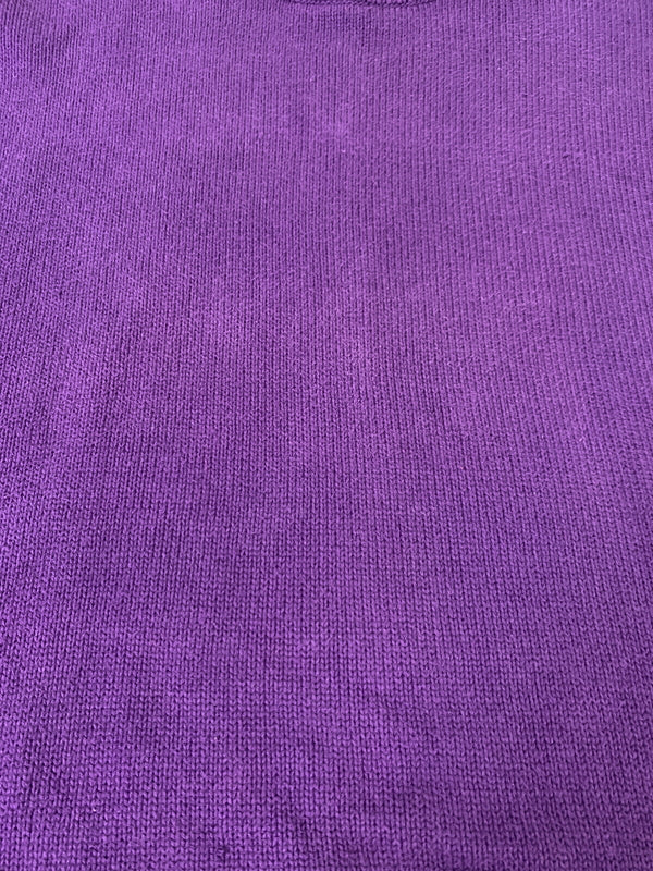 【中古品】【メンズ】 EDDIE BAUER エディー バウアー 80-90S KNIT 80-90年代 ニット セーター 長袖 ロングスリーブ 146-260827-hu-25-min サイズ：L カラー：パープル 万代Net店