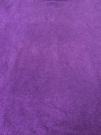 【中古品】【メンズ】 EDDIE BAUER エディー バウアー 80-90S KNIT 80-90年代 ニット セーター 長袖 ロングスリーブ 146-260827-hu-25-min サイズ：L カラー：パープル 万代Net店