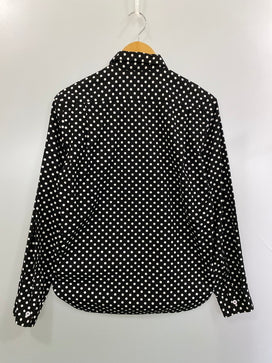 【中古品】【メンズ】 COMME DES GARCONS HOMME コムデギャルソンオム 07SS DOT PLEATS SHIRT HS-B010 ドット プリーツ シャツ 水玉模様 メンズ トップス 長袖シャツ 140-260825-em-49-min サイズ：SS カラー：ブラック/ホワイト（水玉模様） 万代Net店