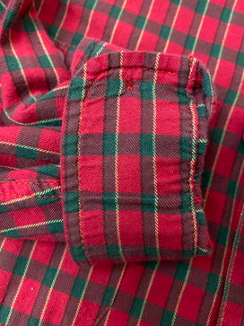 【中古品】【メンズ】 PATAGONIA パタゴニア 90S CHECK SHIRT 90年代 チェックシャツ メンズ 長袖シャツ ヴィンテージ 144-260825-em-48-min サイズ：S カラー：レッド系 万代Net店