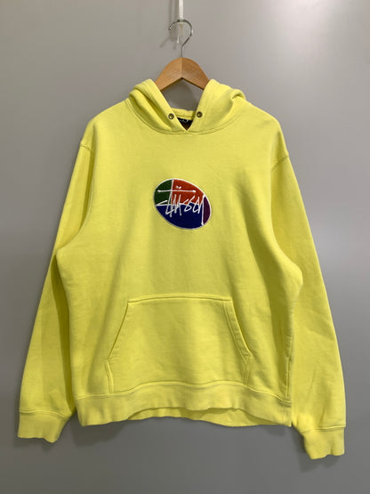 【中古品】【メンズ】 STUSSY ステューシー OVAL LOGO HOODIE オーバル ロゴ フーディー ロングスリーブ パーカー 長袖 142-260827-hu-23-min サイズ：M カラー：イエロー 万代Net店