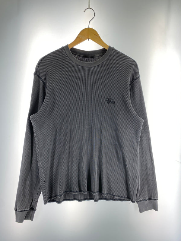 【中古品】【メンズ】 STUSSY ステューシー THERMAL WASHED サーマル ウォッシュド 長袖 Tシャツ ティーシャツ ロングスリーブ 142-260830-hu-53-min サイズ：S カラー：グレー 万代Net店