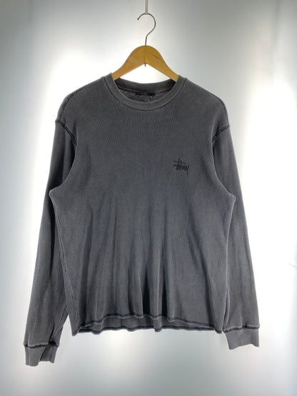 【中古品】【メンズ】 STUSSY ステューシー THERMAL WASHED サーマル ウォッシュド 長袖 Tシャツ ティーシャツ ロングスリーブ 142-260830-hu-53-min サイズ：S カラー：グレー 万代Net店