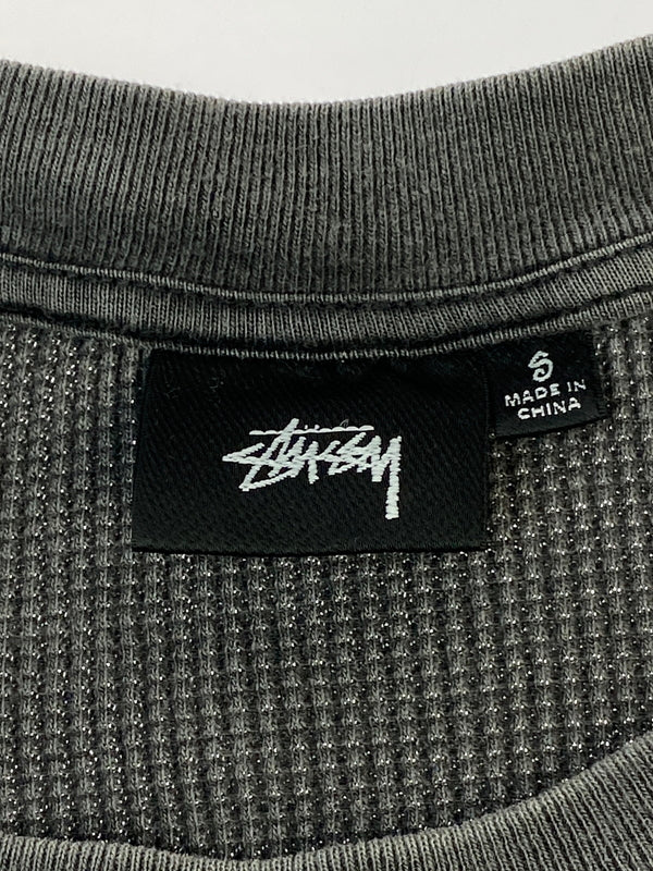 【中古品】【メンズ】 STUSSY ステューシー THERMAL WASHED サーマル ウォッシュド 長袖 Tシャツ ティーシャツ ロングスリーブ 142-260830-hu-53-min サイズ：S カラー：グレー 万代Net店