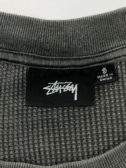 【中古品】【メンズ】 STUSSY ステューシー THERMAL WASHED サーマル ウォッシュド 長袖 Tシャツ ティーシャツ ロングスリーブ 142-260830-hu-53-min サイズ：S カラー：グレー 万代Net店