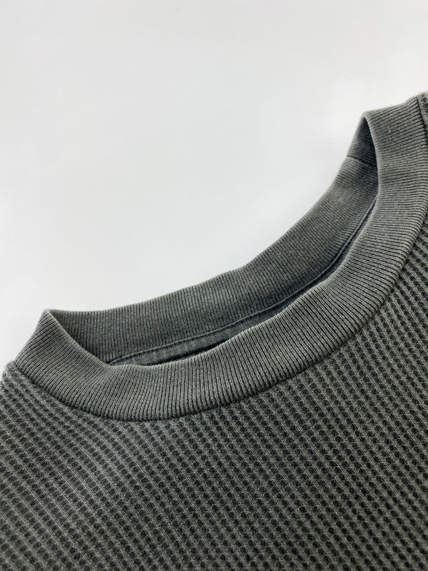 【中古品】【メンズ】 STUSSY ステューシー THERMAL WASHED サーマル ウォッシュド 長袖 Tシャツ ティーシャツ ロングスリーブ 142-260830-hu-53-min サイズ：S カラー：グレー 万代Net店
