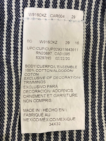 【中古品】【メンズ】 DICKIES ディッキーズ OVERALLLS オーバーオール メンズ つなぎ サロペット オールインワン 146-260901-em-40-min サイズ：34×32 カラー：ネイビー/ホワイト 万代Net店