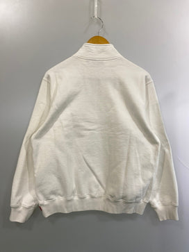 【中古品】【メンズ】 SUPREME シュプリーム SMALL BOX LOGO HALF ZIP PULLOVER スモール ボックス ロゴ ハーフ ジップ プルオーバー メンズ トップス スウェット 142-260825-em-55-min サイズ：S カラー：ホワイト 万代Net店