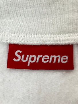 【中古品】【メンズ】 SUPREME シュプリーム SMALL BOX LOGO HALF ZIP PULLOVER スモール ボックス ロゴ ハーフ ジップ プルオーバー メンズ トップス スウェット 142-260825-em-55-min サイズ：S カラー：ホワイト 万代Net店