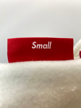 【中古品】【メンズ】 SUPREME シュプリーム SMALL BOX LOGO HALF ZIP PULLOVER スモール ボックス ロゴ ハーフ ジップ プルオーバー メンズ トップス スウェット 142-260825-em-55-min サイズ：S カラー：ホワイト 万代Net店
