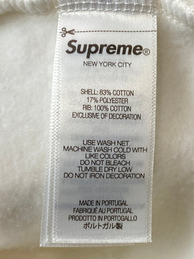 【中古品】【メンズ】 SUPREME シュプリーム SMALL BOX LOGO HALF ZIP PULLOVER スモール ボックス ロゴ ハーフ ジップ プルオーバー メンズ トップス スウェット 142-260825-em-55-min サイズ：S カラー：ホワイト 万代Net店