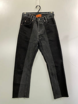 【中古品】【メンズ】 REHERSALL リハーズオール USA製リーバイス501 リメイク デニム パンツ メンズ ボトムス ジーンズ ジーパン 171-260825-em-53-min カラー：ブラックインディゴ 万代Net店