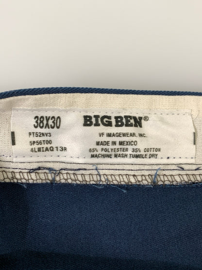 【中古品】【メンズ】 BIGBEN ビッグベン メキシコ製 ワークパンツ ボトムス パンツ 157-260827-hu-21-min サイズ：38×30 カラー：ネイビー系 万代Net店