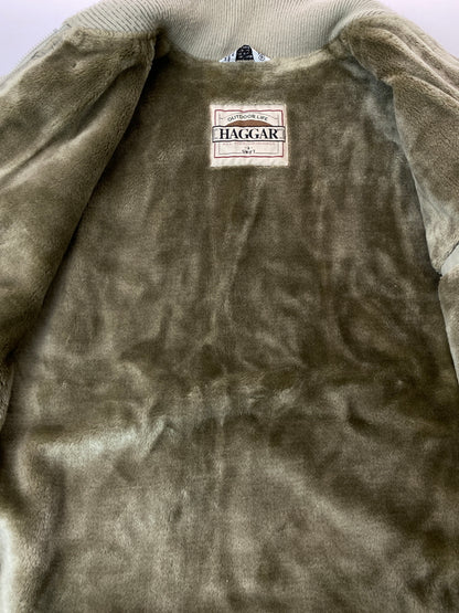 【中古品】【メンズ】 HAGGAR ハガー 80S 裏ボア ダービータイプ ジャケット 8年代 ヴィンテージ アウタ0ー 147-260912-hu-52-min サイズ：XL カラー：グレー系 万代Net店