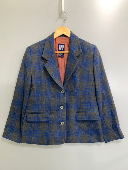 【中古品】【メンズ】 OLDGAP オールドギャップ テーラード ジャケット 上着 アウター 147-260827-hu-30-min サイズ：S カラー：グレー/ブルー（チェック） 万代Net店