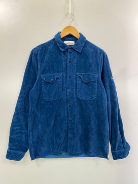 【中古品】【メンズ】 STONE ISLAND ストーンアイランド CORDUROY OVERSHIRT 2021 コーデュロイ オーバーシャツ メンズ 長袖シャツ トップス 141-260825-em-64-min サイズ：S カラー：ブルー 万代Net店