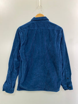 【中古品】【メンズ】 STONE ISLAND ストーンアイランド CORDUROY OVERSHIRT 2021 コーデュロイ オーバーシャツ メンズ 長袖シャツ トップス 141-260825-em-64-min サイズ：S カラー：ブルー 万代Net店