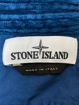 【中古品】【メンズ】 STONE ISLAND ストーンアイランド CORDUROY OVERSHIRT 2021 コーデュロイ オーバーシャツ メンズ 長袖シャツ トップス 141-260825-em-64-min サイズ：S カラー：ブルー 万代Net店