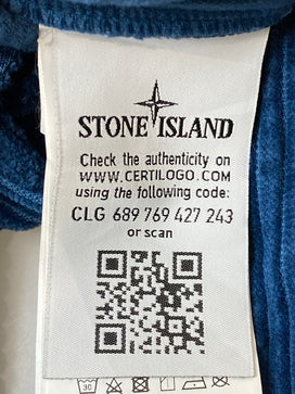 【中古品】【メンズ】 STONE ISLAND ストーンアイランド CORDUROY OVERSHIRT 2021 コーデュロイ オーバーシャツ メンズ 長袖シャツ トップス 141-260825-em-64-min サイズ：S カラー：ブルー 万代Net店