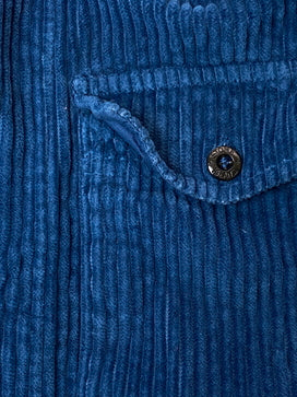 【中古品】【メンズ】 STONE ISLAND ストーンアイランド CORDUROY OVERSHIRT 2021 コーデュロイ オーバーシャツ メンズ 長袖シャツ トップス 141-260825-em-64-min サイズ：S カラー：ブルー 万代Net店