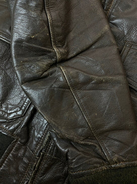 【中古品】【メンズ】 U.S.NAVY ユー エス ネイビー G-1 FLIGHT JACKET 8415-268-7798 フライトジャケット メンズ アウター アメリカ海軍 革製 146-260825-em-54-min サイズ：38 カラー：ブラウン 万代Net店