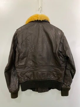 【中古品】【メンズ】 U.S.NAVY ユー エス ネイビー G-1 FLIGHT JACKET 8415-268-7798 フライトジャケット メンズ アウター アメリカ海軍 革製 146-260825-em-54-min サイズ：38 カラー：ブラウン 万代Net店