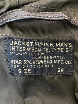 【中古品】【メンズ】 U.S.NAVY ユー エス ネイビー G-1 FLIGHT JACKET 8415-268-7798 フライトジャケット メンズ アウター アメリカ海軍 革製 146-260825-em-54-min サイズ：38 カラー：ブラウン 万代Net店