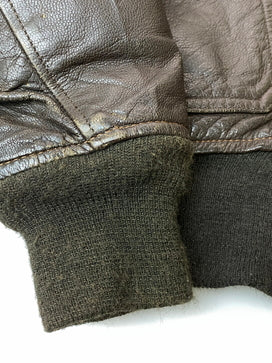 【中古品】【メンズ】 U.S.NAVY ユー エス ネイビー G-1 FLIGHT JACKET 8415-268-7798 フライトジャケット メンズ アウター アメリカ海軍 革製 146-260825-em-54-min サイズ：38 カラー：ブラウン 万代Net店