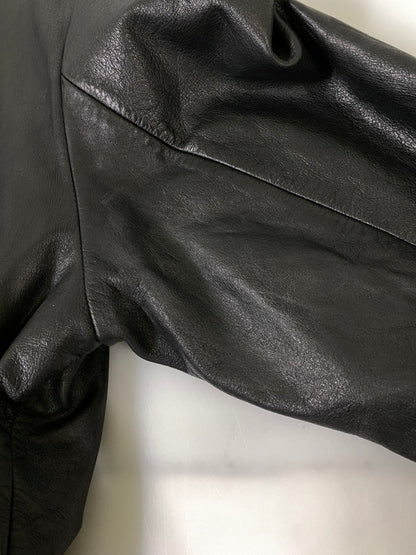 【中古品】【メンズ】 GUESS ゲス LEATHER COAT レザー コート メンズ アウター 141-260904-em-02-min サイズ：L カラー：ブラック 万代Net店