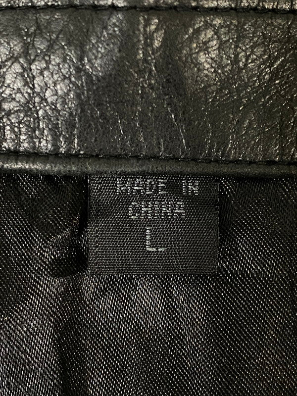 【中古品】【メンズ】 GUESS ゲス LEATHER COAT レザー コート メンズ アウター 141-260904-em-02-min サイズ：L カラー：ブラック 万代Net店