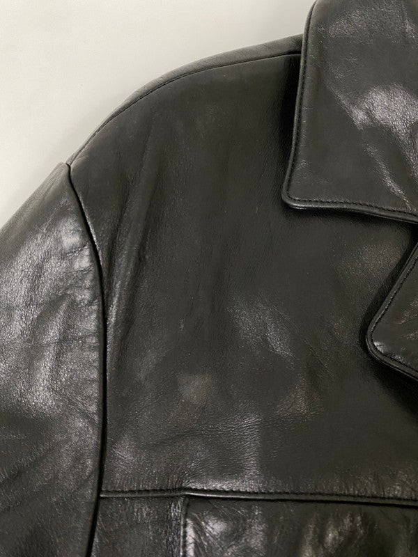 【中古品】【メンズ】 GUESS ゲス LEATHER COAT レザー コート メンズ アウター 141-260904-em-02-min サイズ：L カラー：ブラック 万代Net店