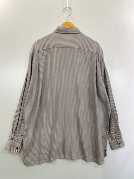 【中古品】【メンズ】 ACNE STUDIOS アクネストゥディオズ STRIPE SHIRT FN-MN-SHIR000592 ストライプシャツ メンズ 長袖シャツ 141-260825-em-50-min サイズ：44 カラー：ネイビー/ホワイト（ストライプ） 万代Net店