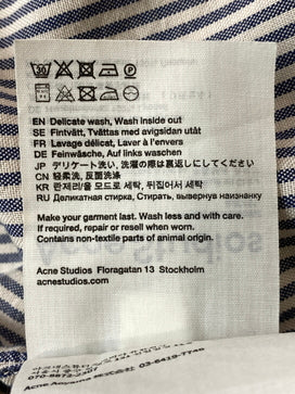 【中古品】【メンズ】 ACNE STUDIOS アクネストゥディオズ STRIPE SHIRT FN-MN-SHIR000592 ストライプシャツ メンズ 長袖シャツ 141-260825-em-50-min サイズ：44 カラー：ネイビー/ホワイト（ストライプ） 万代Net店