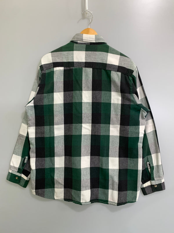 【中古品】【メンズ】 FIVE BROTHERS ファイブ ブラザー 90S HEAVY FLANNEL SHIRT 90年代 ヘビー フランネル シャツ チェック 長袖 ロングスリーブ 146-260827-hu-28-min サイズ：L カラー：グリーン/ブラック/ホワイト（チェック） 万代Net店