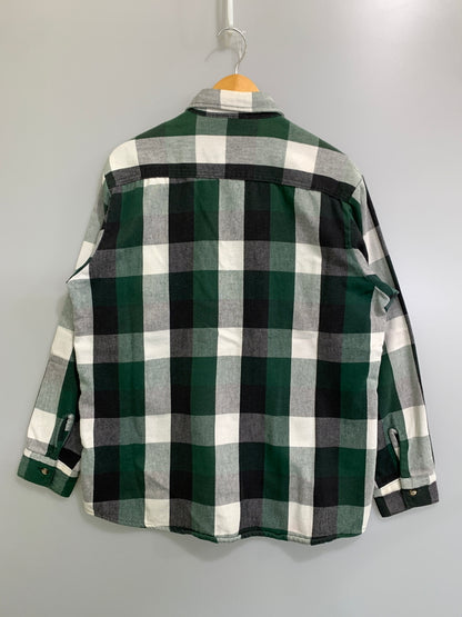 【中古品】【メンズ】 FIVE BROTHERS ファイブ ブラザー 90S HEAVY FLANNEL SHIRT 90年代 ヘビー フランネル シャツ チェック 長袖 ロングスリーブ 146-260827-hu-28-min サイズ：L カラー：グリーン/ブラック/ホワイト（チェック） 万代Net店