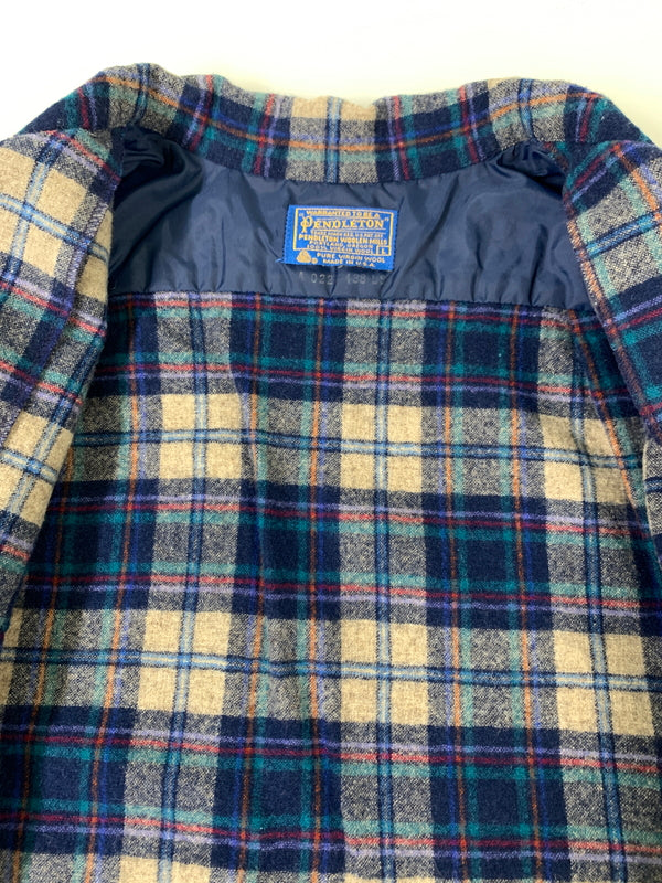 【現状渡し品】【メンズ】 PENDLETON ペンドルトン 70S WOOL CHECK SHIRT 70年代 ウール チェック シャツ 長袖 シャツ ロングスリーブ 146-260827-hu-29-min サイズ：L カラー：マルチカラー 万代Net店
