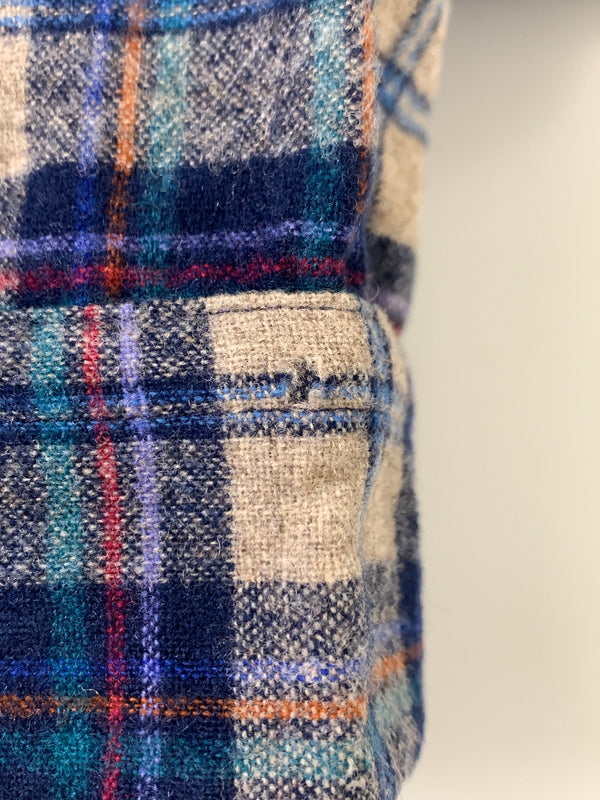 【現状渡し品】【メンズ】 PENDLETON ペンドルトン 70S WOOL CHECK SHIRT 70年代 ウール チェック シャツ 長袖 シャツ ロングスリーブ 146-260827-hu-29-min サイズ：L カラー：マルチカラー 万代Net店