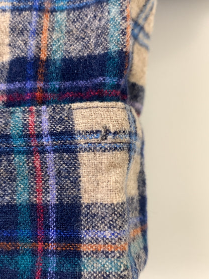 【現状渡し品】【メンズ】 PENDLETON ペンドルトン 70S WOOL CHECK SHIRT 70年代 ウール チェック シャツ 長袖 シャツ ロングスリーブ 146-260827-hu-29-min サイズ：L カラー：マルチカラー 万代Net店