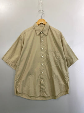 【中古品】【メンズ】 AURALEE オーラリー WASHED FINX TWILL HALF SLEEVED BIG SHIRTS A9SS02TN ウォッシュド フィンクス ツイル ハーフスリーブ ビッグ シャツ メンズ トップス 半袖シャツ 140-260825-em-52-min サイズ：4 カラー：アイボリー 万代Net店