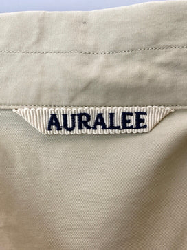 【中古品】【メンズ】 AURALEE オーラリー WASHED FINX TWILL HALF SLEEVED BIG SHIRTS A9SS02TN ウォッシュド フィンクス ツイル ハーフスリーブ ビッグ シャツ メンズ トップス 半袖シャツ 140-260825-em-52-min サイズ：4 カラー：アイボリー 万代Net店