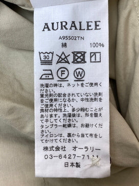 【中古品】【メンズ】 AURALEE オーラリー WASHED FINX TWILL HALF SLEEVED BIG SHIRTS A9SS02TN ウォッシュド フィンクス ツイル ハーフスリーブ ビッグ シャツ メンズ トップス 半袖シャツ 140-260825-em-52-min サイズ：4 カラー：アイボリー 万代Net店