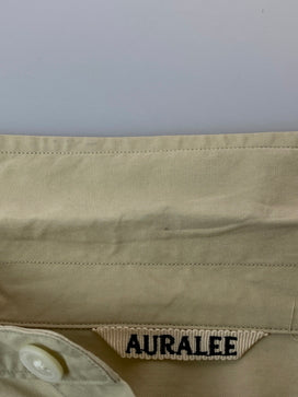 【中古品】【メンズ】 AURALEE オーラリー WASHED FINX TWILL HALF SLEEVED BIG SHIRTS A9SS02TN ウォッシュド フィンクス ツイル ハーフスリーブ ビッグ シャツ メンズ トップス 半袖シャツ 140-260825-em-52-min サイズ：4 カラー：アイボリー 万代Net店