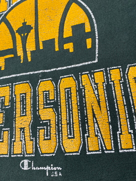 【現状渡し品】【メンズ】 CHAMPION チャンピオン 90S SEATTLE SUPERSONICS REVERSEWEAVE SWEATSHIRT リバースウィーブ スウェットシャツ メンズ トップス トレーナー 146-260825-em-37-min サイズ：L カラー：グリーン 万代Net店
