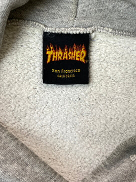 【現状渡し品】【メンズ】 OLD THRASHER オールド スラッシャー 00S JASON CHRISTIAN AND MARK HOODIE ジェイソン クリスチャン アンド マーク フーディー パーカー メンズ トップス 146-260825-em-63-min サイズ：M カラー：グレー 万代Net店